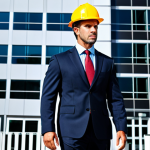행정안전 시험 기출 문제 분석 - **

A professional safety manager in a fully clothed business suit, inspecting a modern office build...