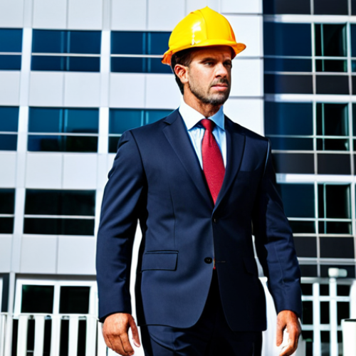 행정안전 시험 기출 문제 분석 - **

A professional safety manager in a fully clothed business suit, inspecting a modern office build...